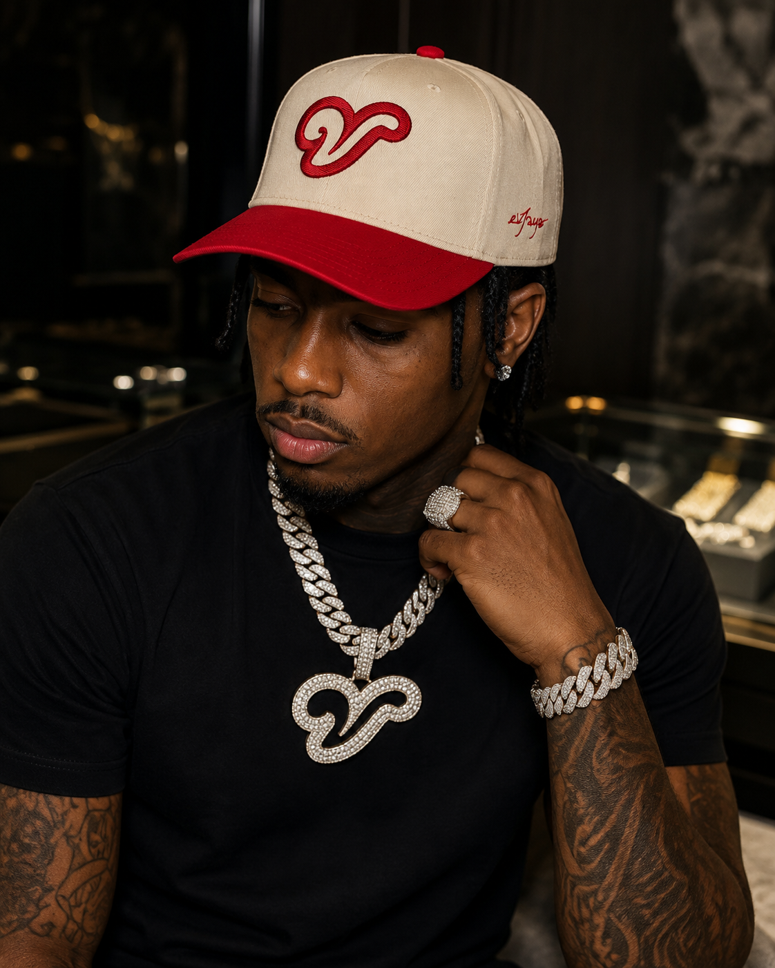 EvJayz Premium 5 panel cap "Red"